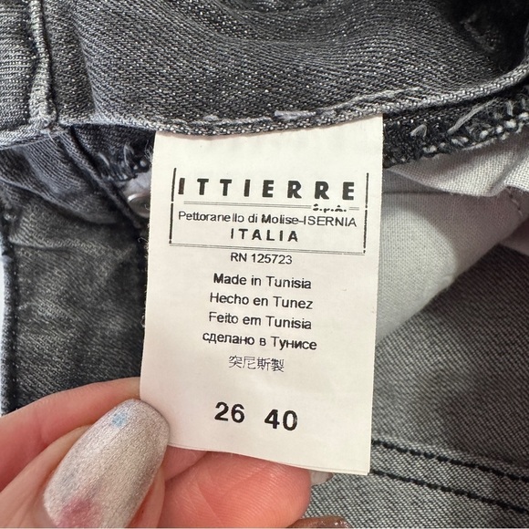 NWT Fiorucci Gray Skinny Jeans Size 26 Made in Tunisia - Picture 8 of 16